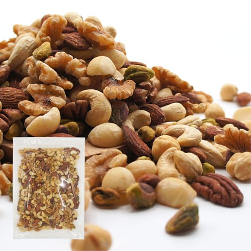 カジュベース ７種ミックスナッツ 無塩 無添加 厳選７種(アーモンド カシューナッツ くるみ ピスタチオ マカダミアナッツ ヘーゼルナッツ ピーカンナッツ) 健康 間食 国内製造 おつまみ おやつ ヘルシー オメガ３脂肪酸 ビタミンE 食物繊維 非常食 保存食 (500g)